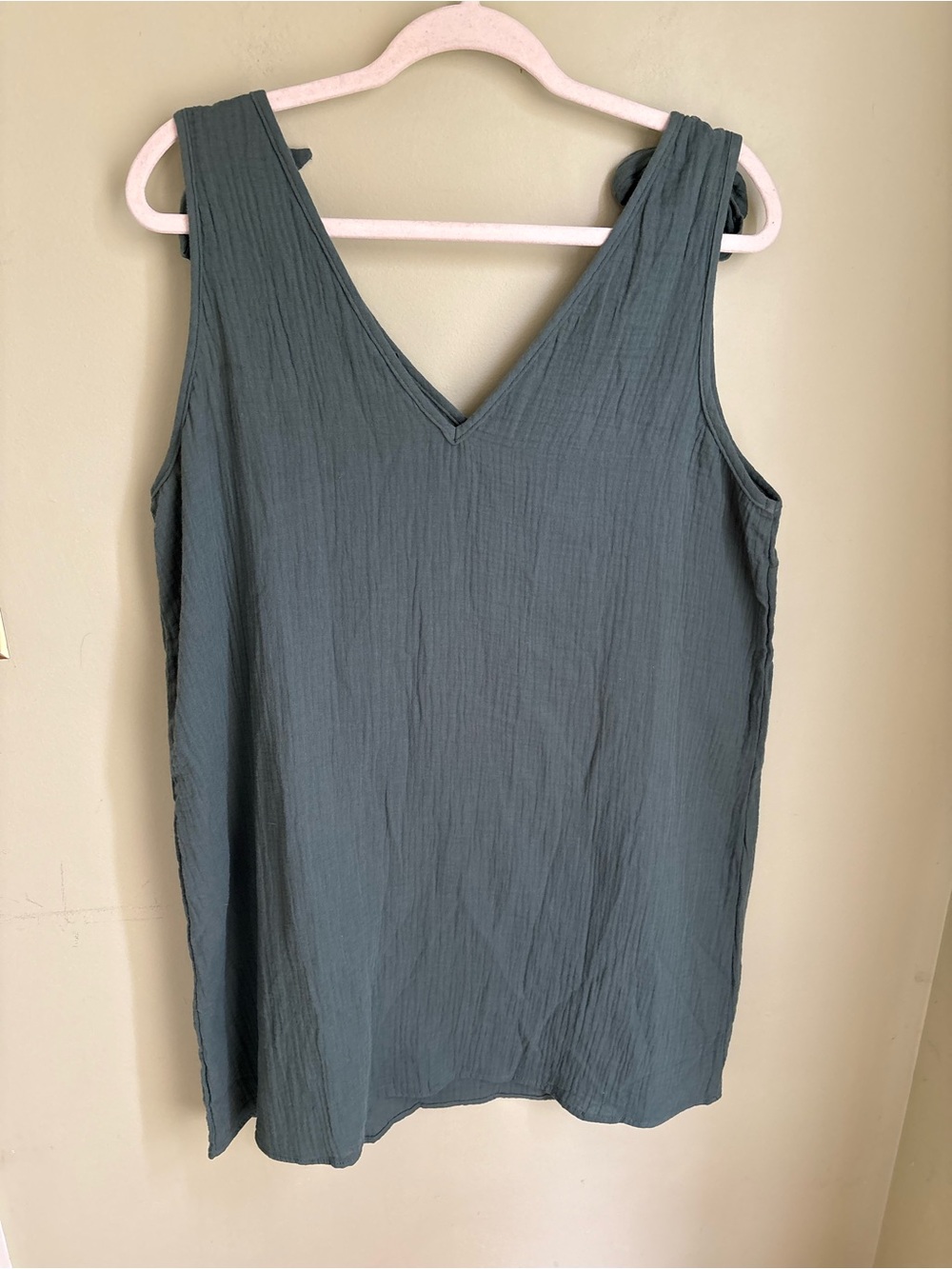 Cupshe Olive Green Tie-Shoulder V-Neck Swim Coverup - Picture 7 of 16